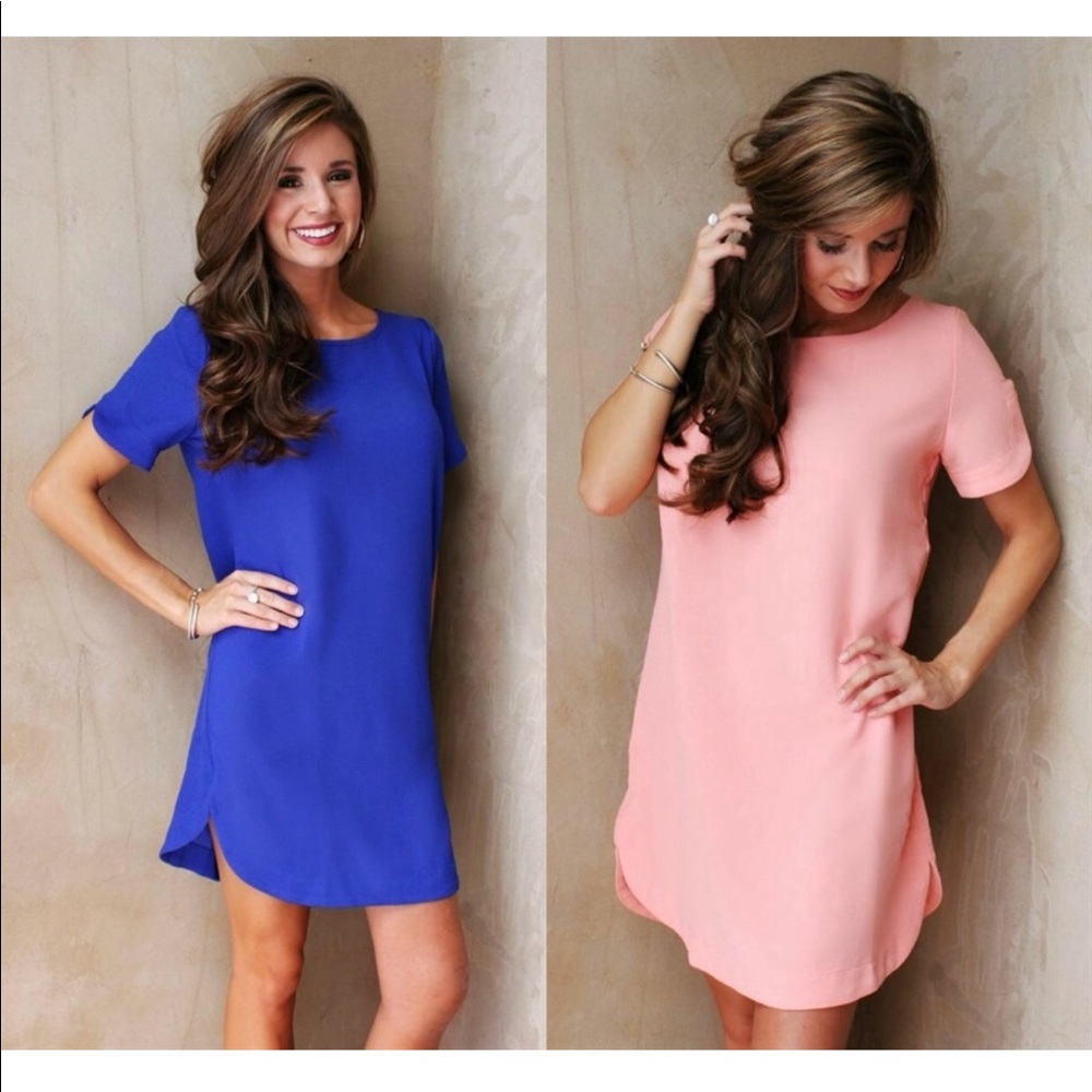 Hot Pink Vivid Color Shift Dress